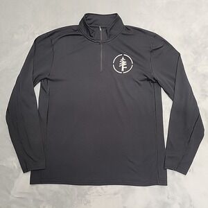 Arborwear Shirt Mens Large Black 1/4 Zip Big Twig Tree Care Pullover Performance